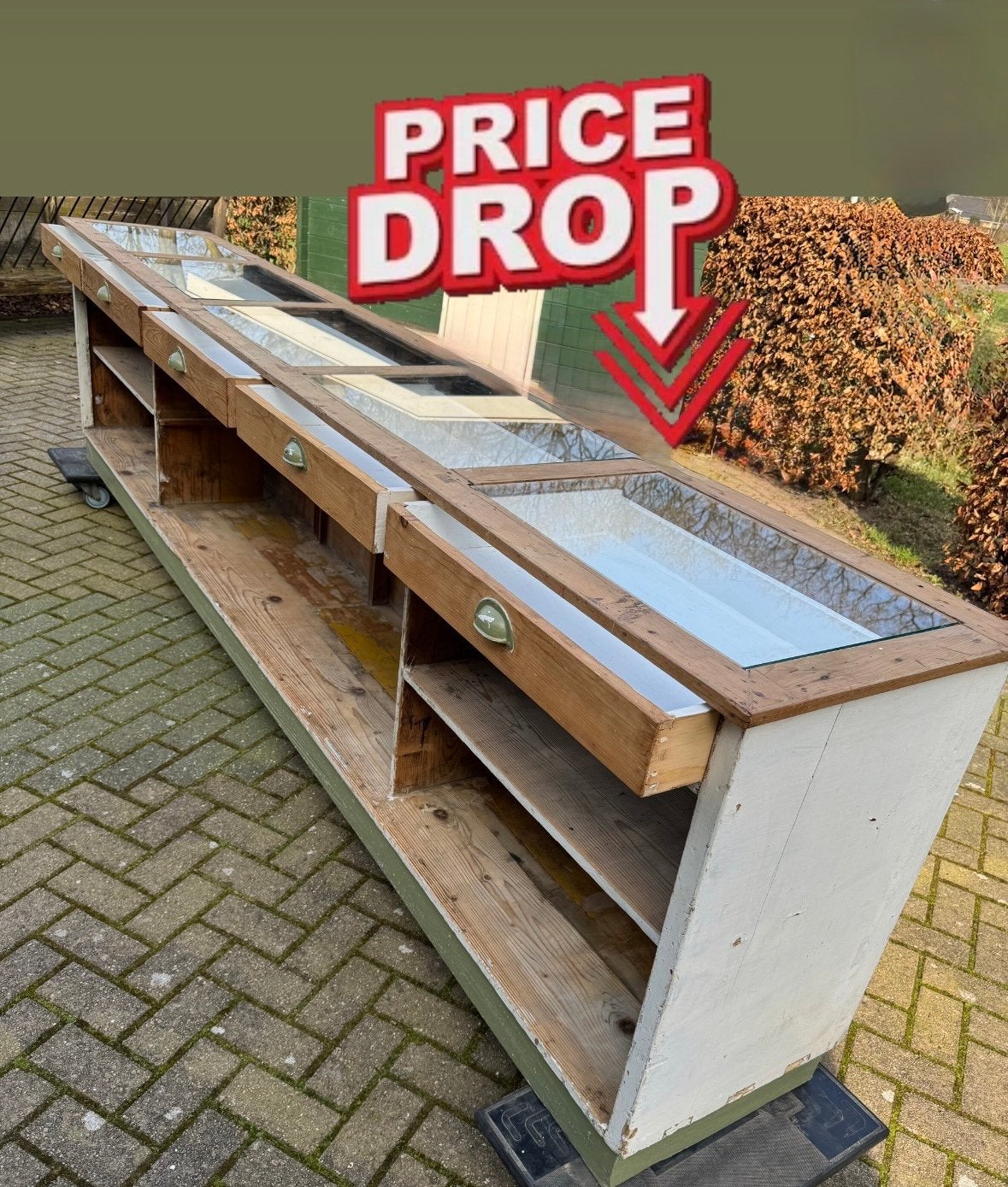 SALE️Dressoir, vitrine,toonbank,presentatie,grenen,3.47 b, Ophalen