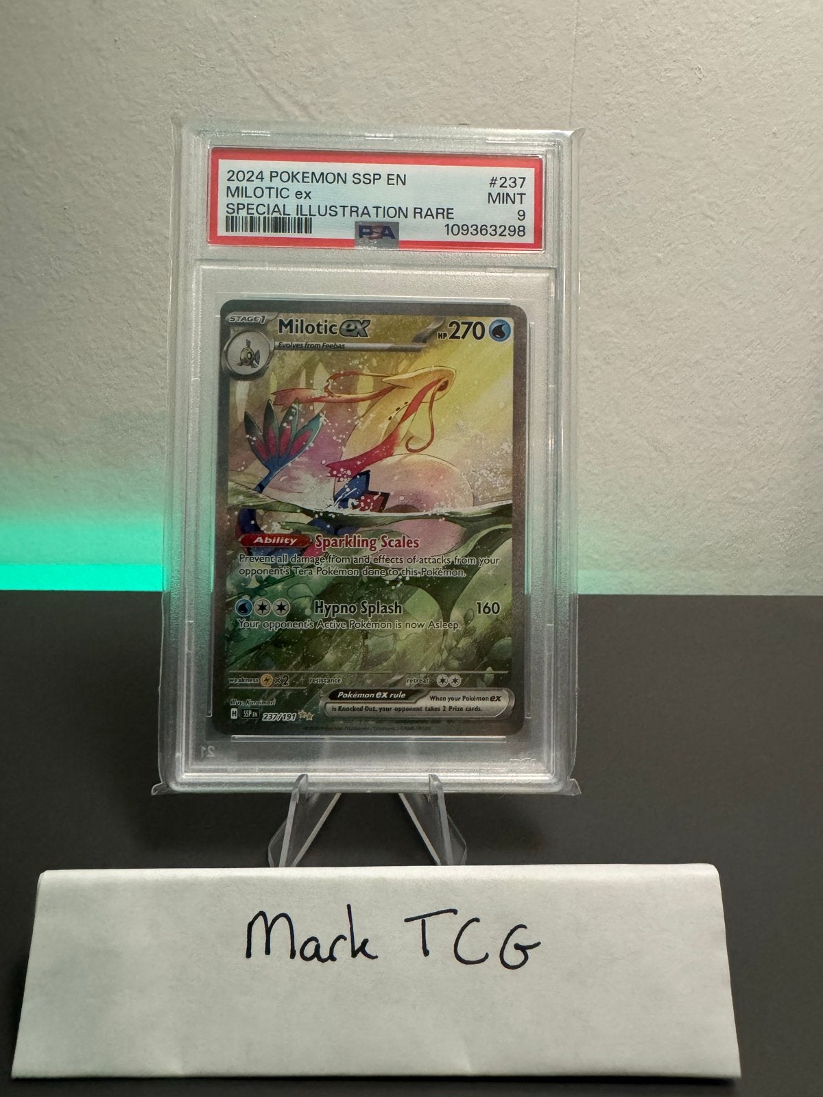 Milotic ex Sir 237/191 PSA 9 - 2024 Pokemon SS, Hobby en Vrije tijd, Verzamelkaartspellen | Pokémon, Ophalen of Verzenden, Zo goed als nieuw