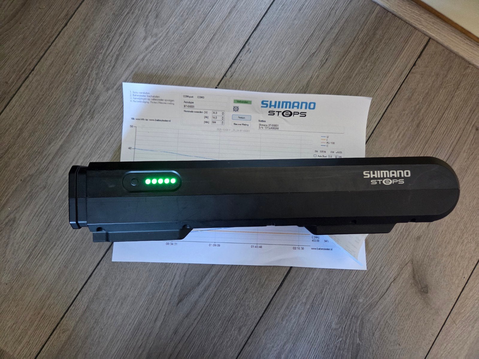 Shimano BT-E6001 met testrapport en garantie, Gebruikt, ., Ophalen of Verzenden, .
