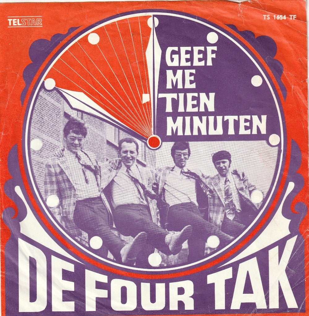 [Alleen Hoes] De Four Tak/Geef Me 10 Minuten ook VERZENDEN, Cd's en Dvd's, Vinyl Singles, Ophalen, Gebruikt, Nederlandstalig