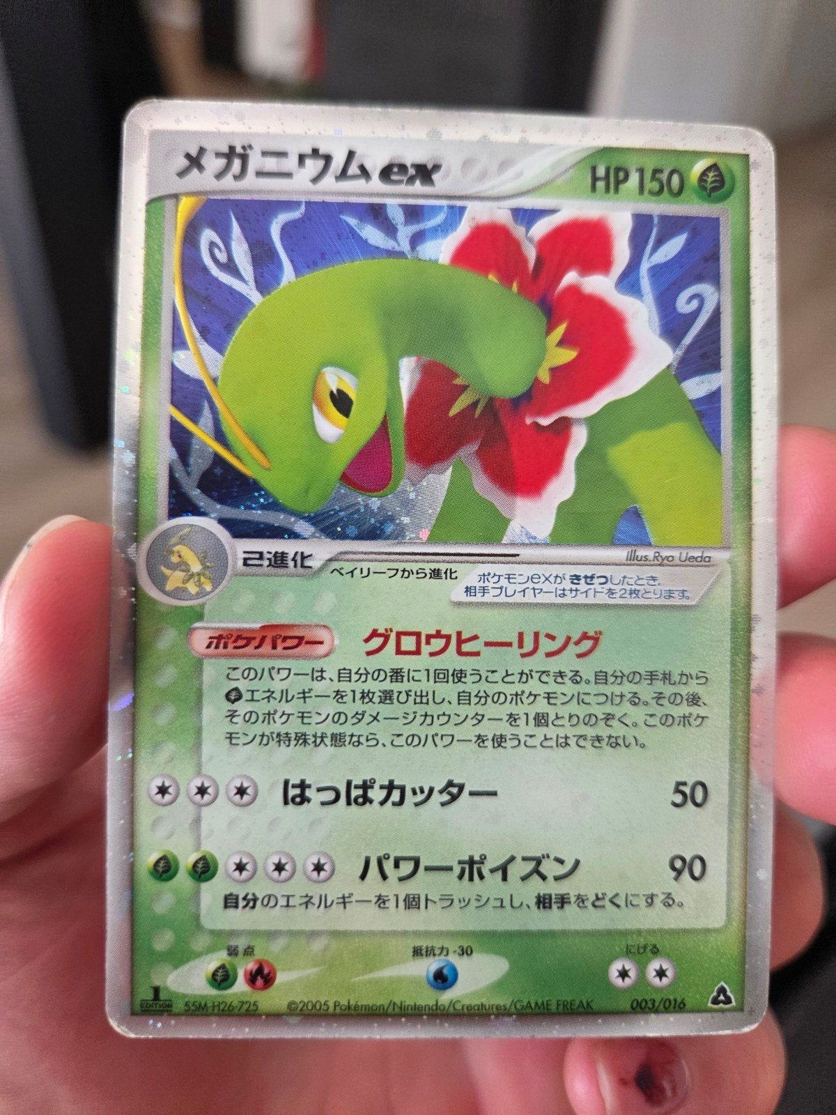 Meganium ex 003/016, Ophalen of Verzenden, Gebruikt, Losse kaart, Foil
