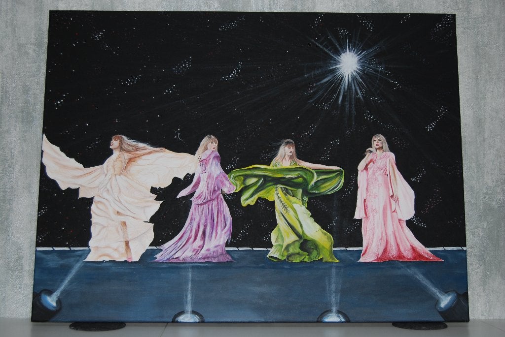 Schilderij Taylor Swift in actie, Ophalen, 50 – 75, Oorspronkelijke maker, Nieuw