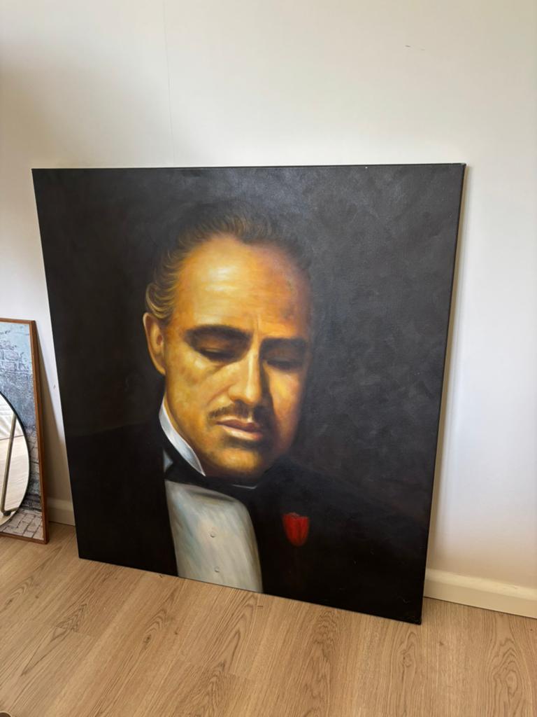 The Godfather schilderij - 90cm x 100cm, Ophalen