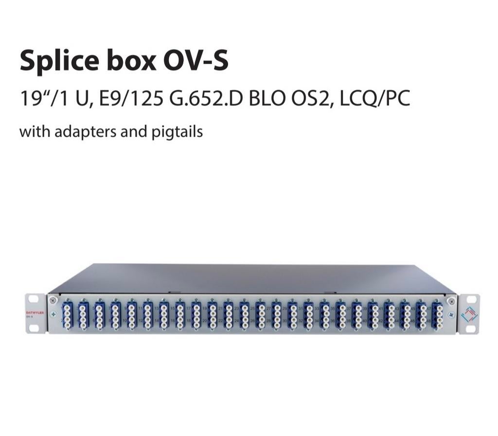 Datwyler 41533100ZY OV-S glasvezel paneel 19"/1U OS2 LCQ/PC, Ophalen of Verzenden, Nieuw