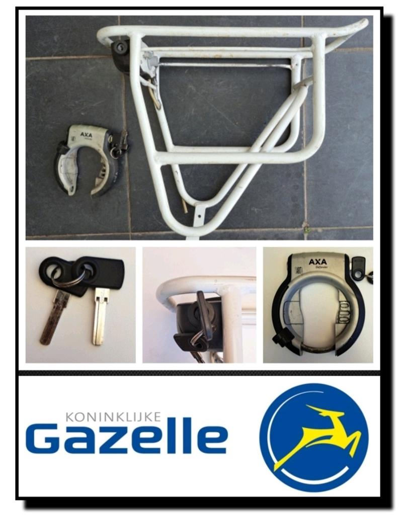 Gazelle Miss Grace elektrische bagagedrager slot groen accu, Ophalen of Verzenden, Gebruikt