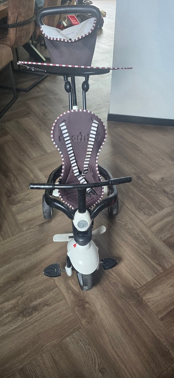 Vandaag ophalen=€15,00 Smart Trike driewieler met duwstang, Ophalen, Gebruikt, Smart Trike, Verstelbare zitting