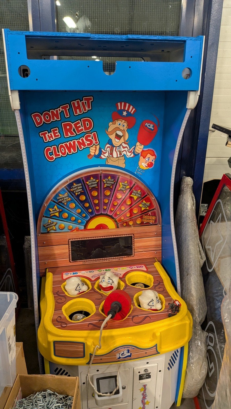 ​ICE "Don't Hit The Red Clowns!" Arcadekast – Whack-a-Mole –, Verzamelen, Ophalen, A, A, A