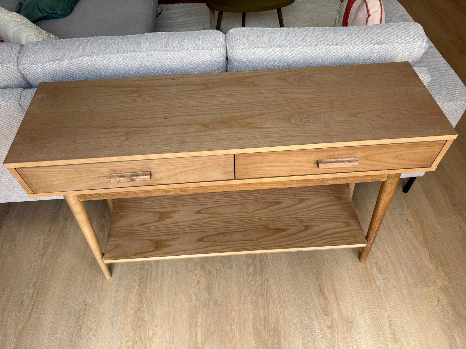 Sidetable San Dona Naturel van Kwantum, Huis en Inrichting, Ophalen, Met plank(en), Eikenhout, 100 tot 150 cm