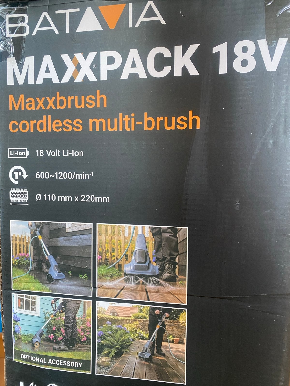 Terassreiniger  Maxxbrush 18V Accu Multiborstel, Tuin en Terras, Hand-tuingereedschap, Ophalen, Nieuw, Overige soorten