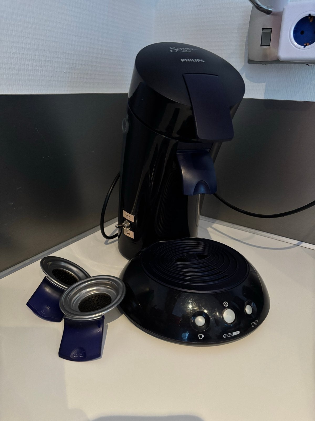 Philips Senseo Campeo 'Blueberry' paars - Camper/Boot, Witgoed en Apparatuur, Gebruikt, Koffiemachine, Ophalen of Verzenden, 2 tot 4 kopjes