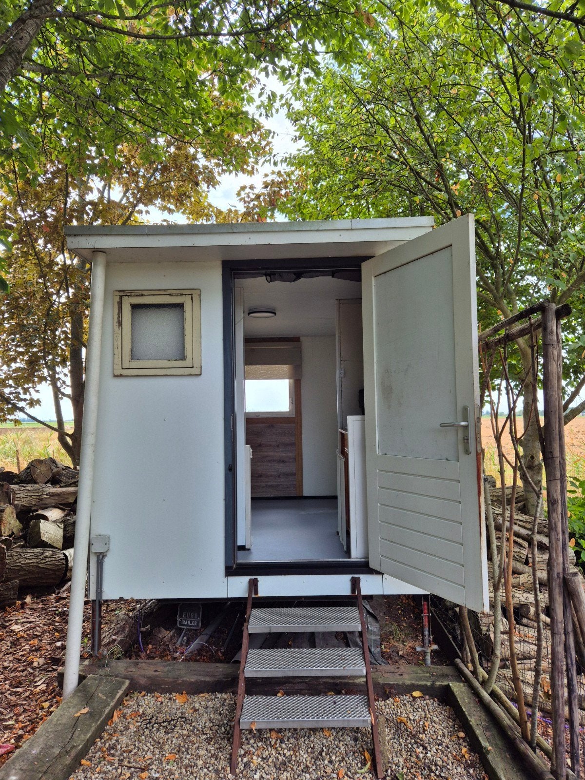 Tiny House bouw keet thuis kantoor geïsoleerd en met airco, Ophalen, Zo goed als nieuw
