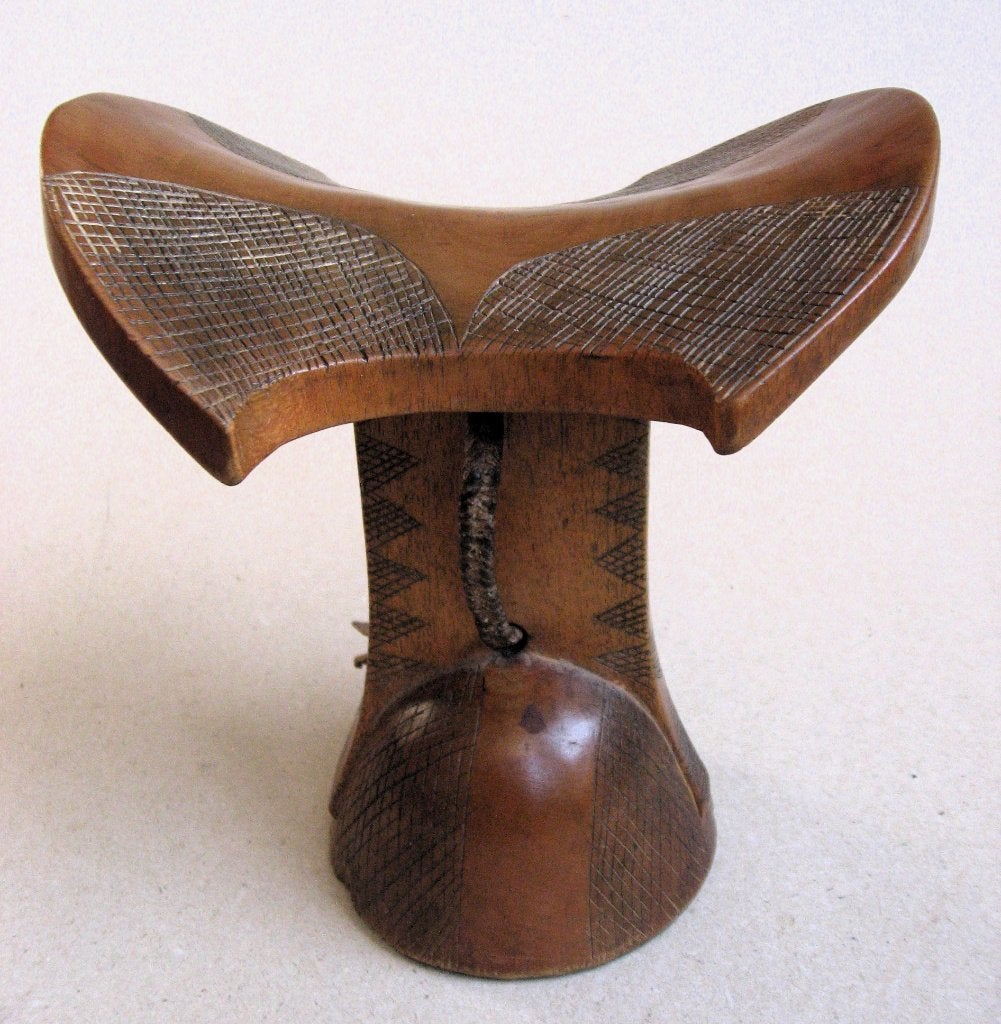 Antieke houten hoofdsteun Omo vallei Zuid Ethiopie, Antiek en Kunst, Kunst | Niet-Westerse kunst, Hout, 16 cm, Bruin, Afrika