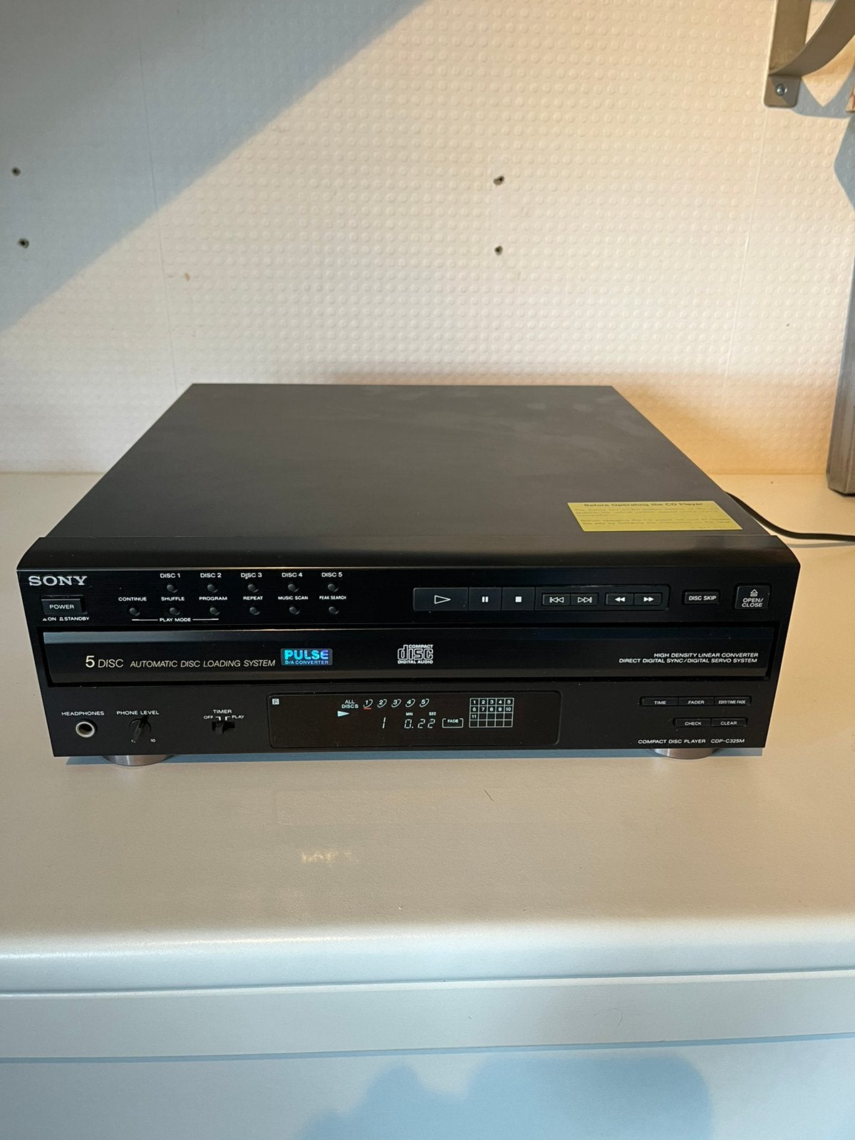 Sony CDP-C325M 5-Disc CD-Wisselaar (Getest & Werkend) + AB, Ophalen, Gebruikt, Sony, Wisselaar