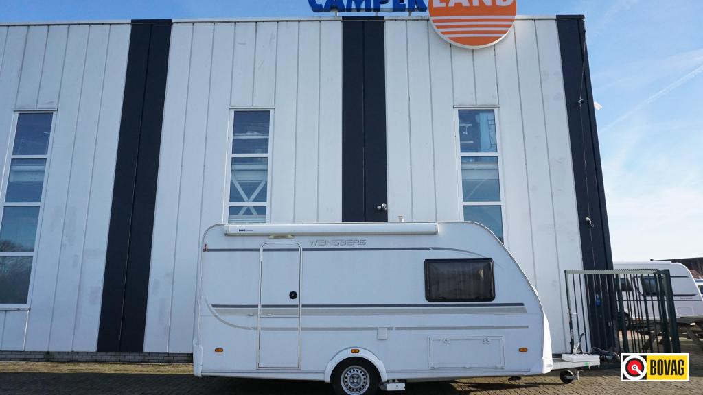 Weinsberg CaraOne 420 QD MOVER + LUIFEL, Caravans en Kamperen, Caravans, Overige merken, Schokbreker, Bedrijf, Dwarsbed