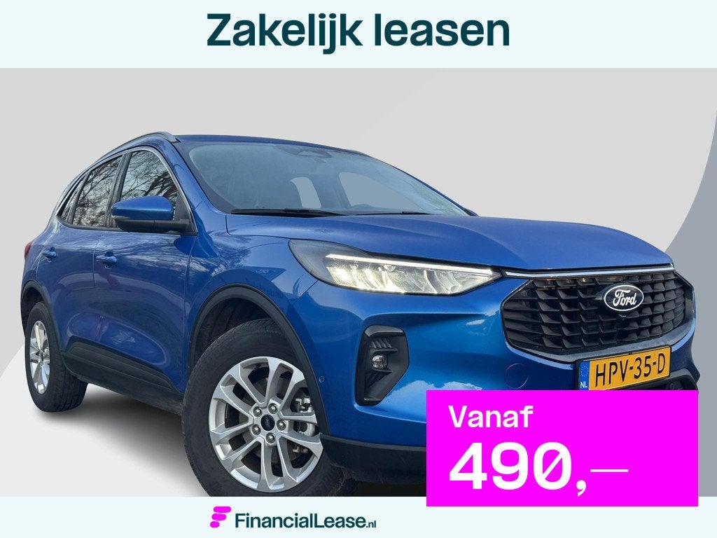 Ford Kuga 2.5 PHEV Titanium 243pk | Orig NL auto | Adaptive, Euro 6, Blauw, Bedrijf, Grijs