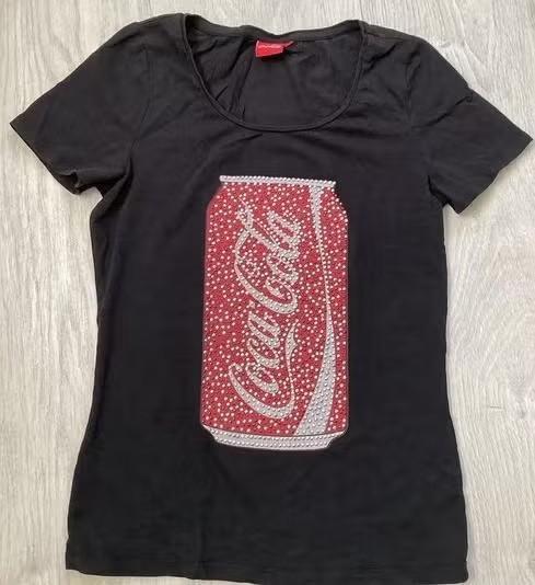 Coca-Cola T-shirt zwart maat M, Kleding | Dames, Maat 38/40 (M), Zwart, Ophalen of Verzenden, Gedragen
