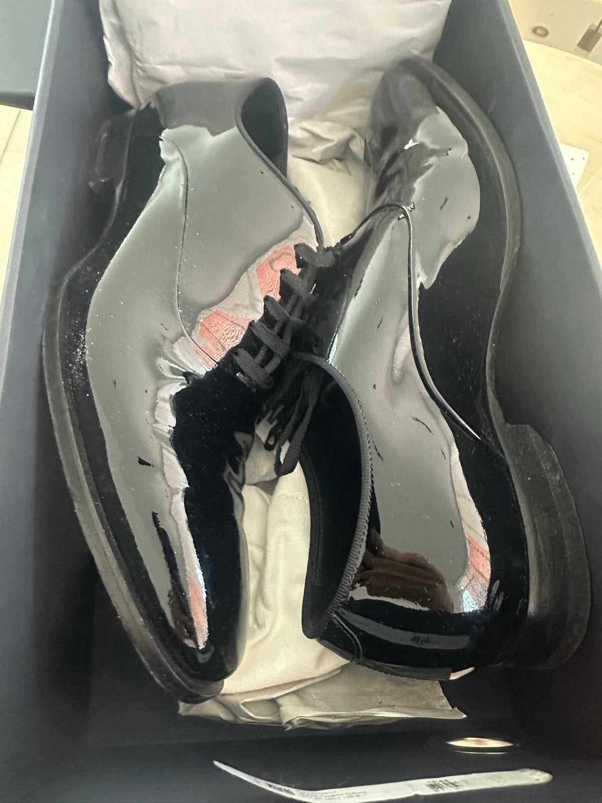 Zwarte Lakleren Oxford Schoenen - Maat 41, Ophalen, Zwart, Zo goed als nieuw, Veterschoenen