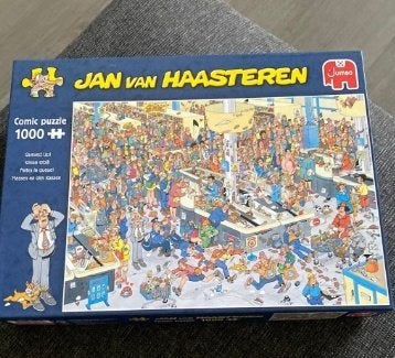 Jan van Haasteren puzzel, Kassa erbij!, Ophalen of Verzenden, 500 t/m 1500 stukjes, Zo goed als nieuw
