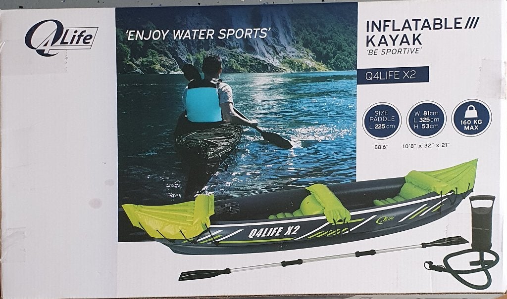 Opblaasbare kajak, Watersport en Boten, Kajaks, Ophalen, Opblaasbaar, Zo goed als nieuw, 2-persoons
