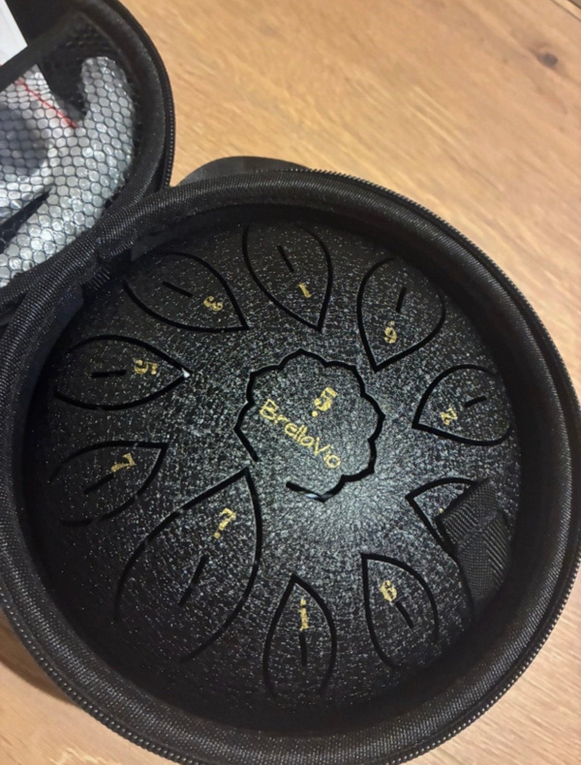 BrellaVio Handpan - 16cm - Zwart - Met Lesboek, Ophalen of Verzenden, Zo goed als nieuw