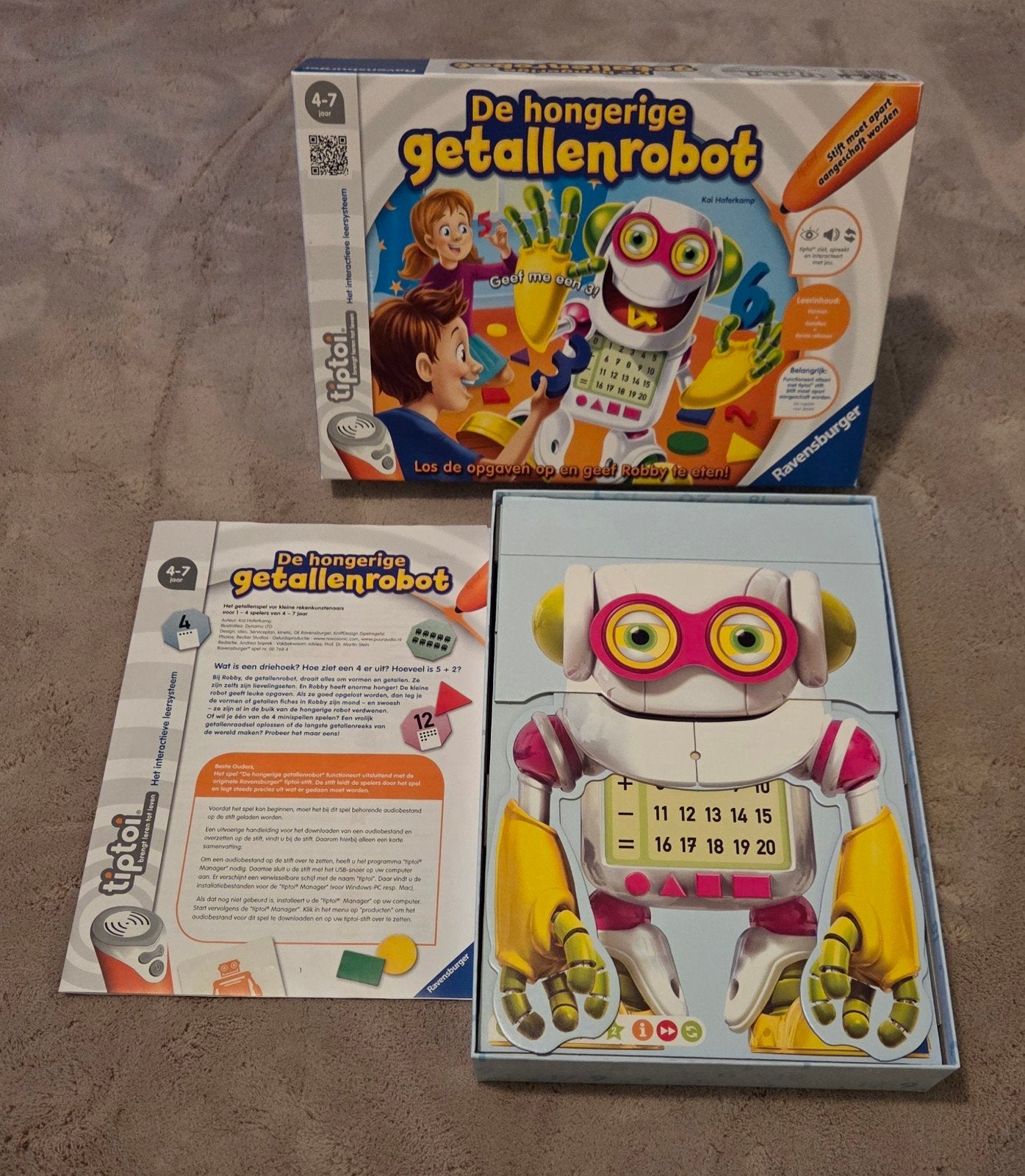 Ravensburger tiptoi De Hongerige Getallenrobot (zonder stift, Kinderen en Baby's, Speelgoed | Educatief en Creatief, Ophalen of Verzenden
