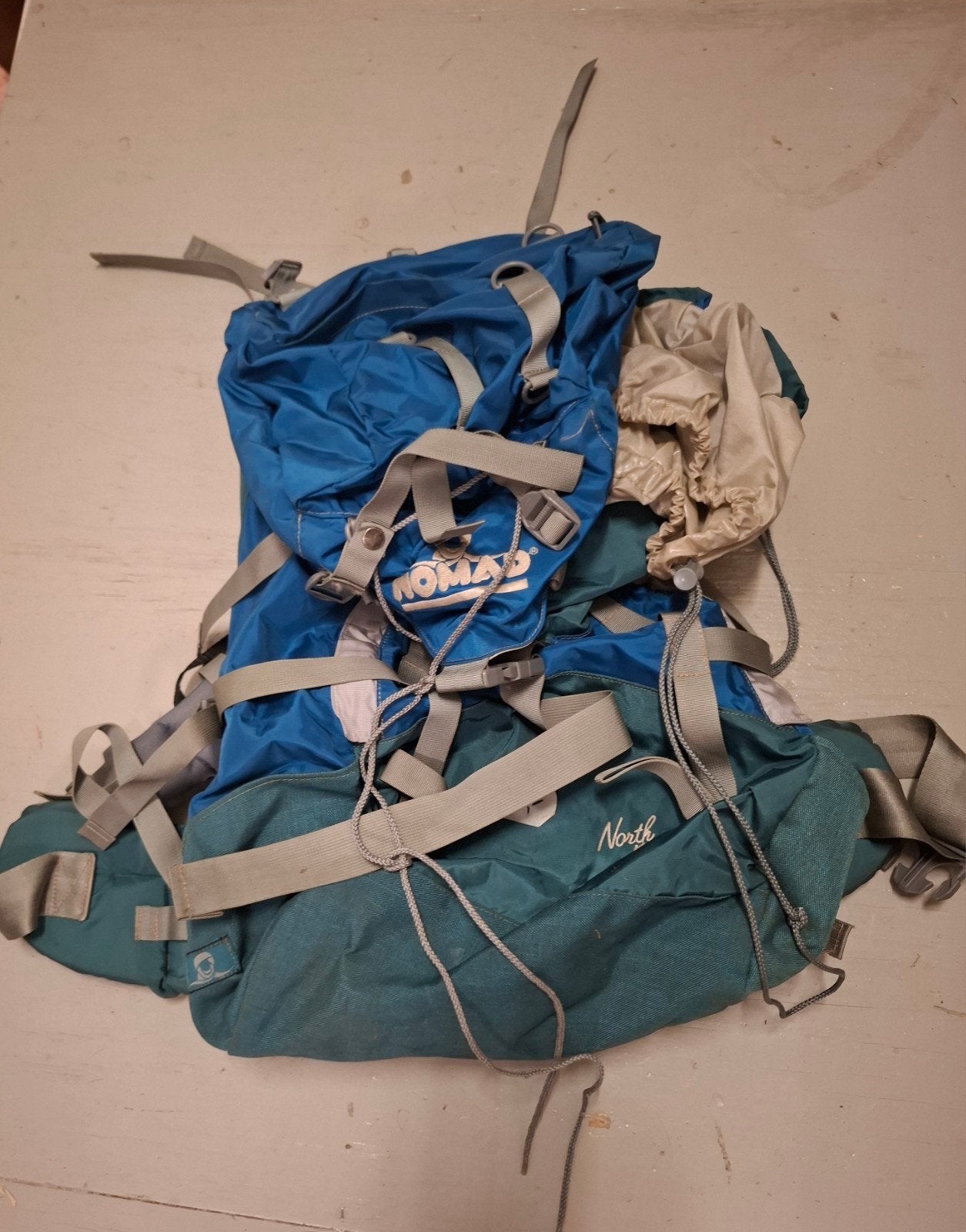 Nomad North Trekking Rugzak - Blauw/Groen, Ophalen of Verzenden, Gebruikt, Rugzak