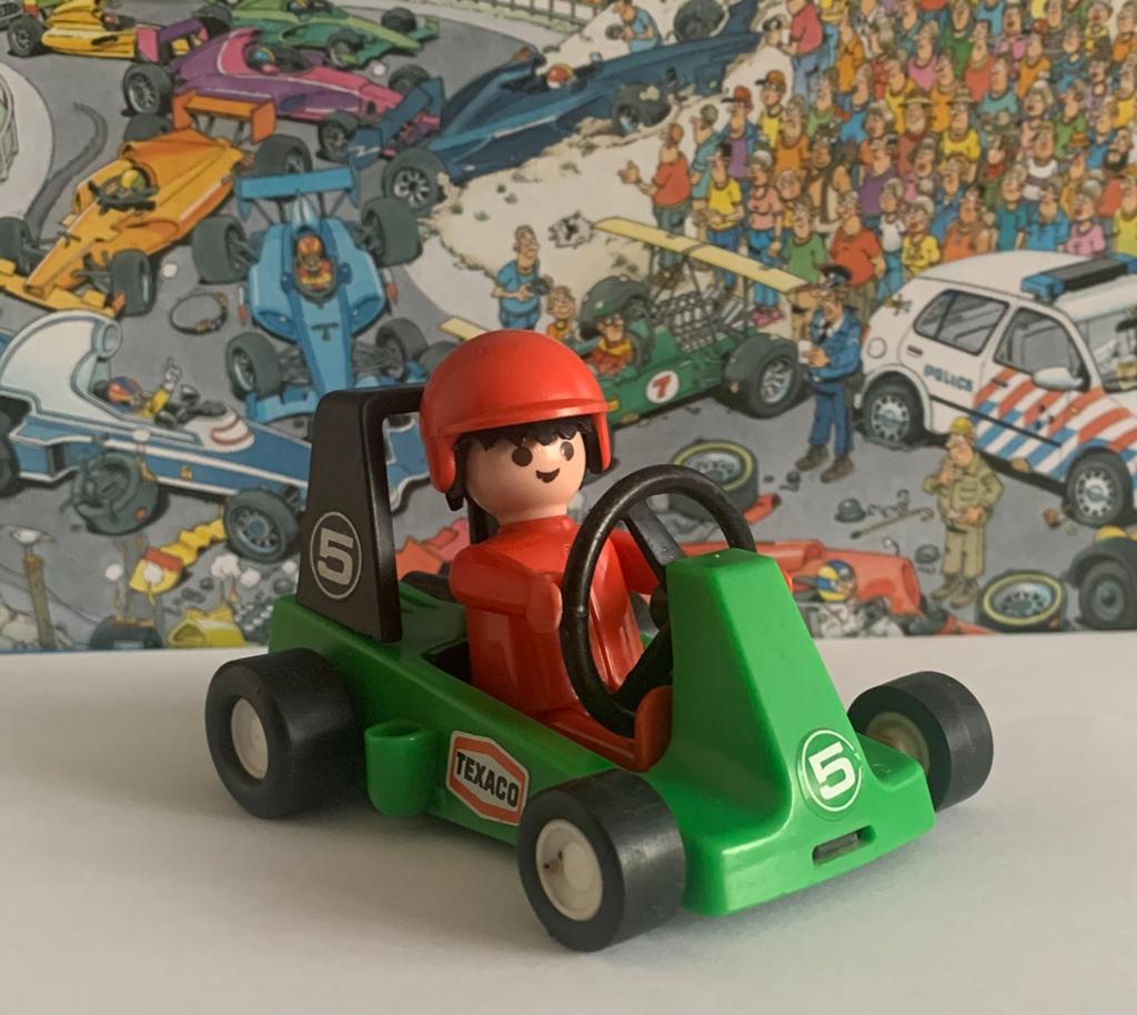 Playmobil - kleine raceauto met coureur, Ophalen of Verzenden