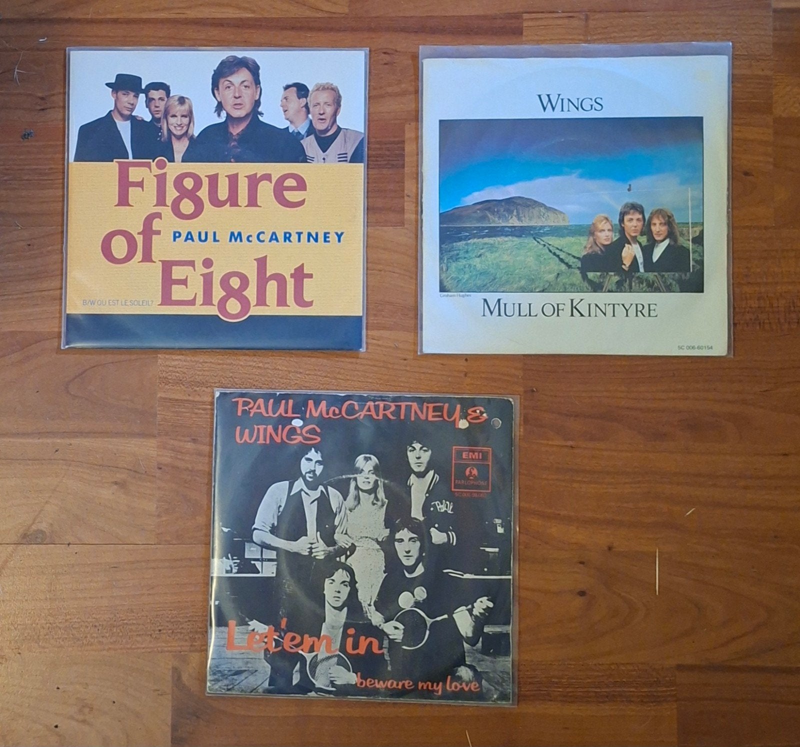 Singles. -  PAUL McCARTNEY & WINGS  3 stuks., Cd's en Dvd's, Vinyl Singles, Ophalen of Verzenden, Gebruikt, Pop