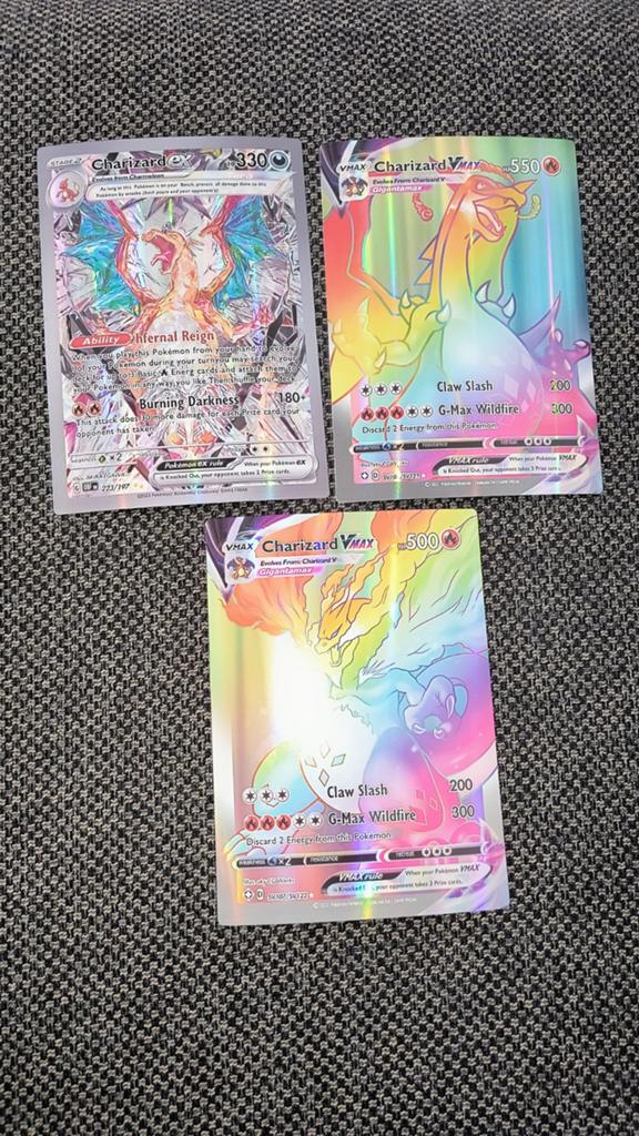Set Charizard OVERSIZED Pokémon Kaarten XXL JUMBO, Ophalen of Verzenden, Zo goed als nieuw, Meerdere kaarten, Foil