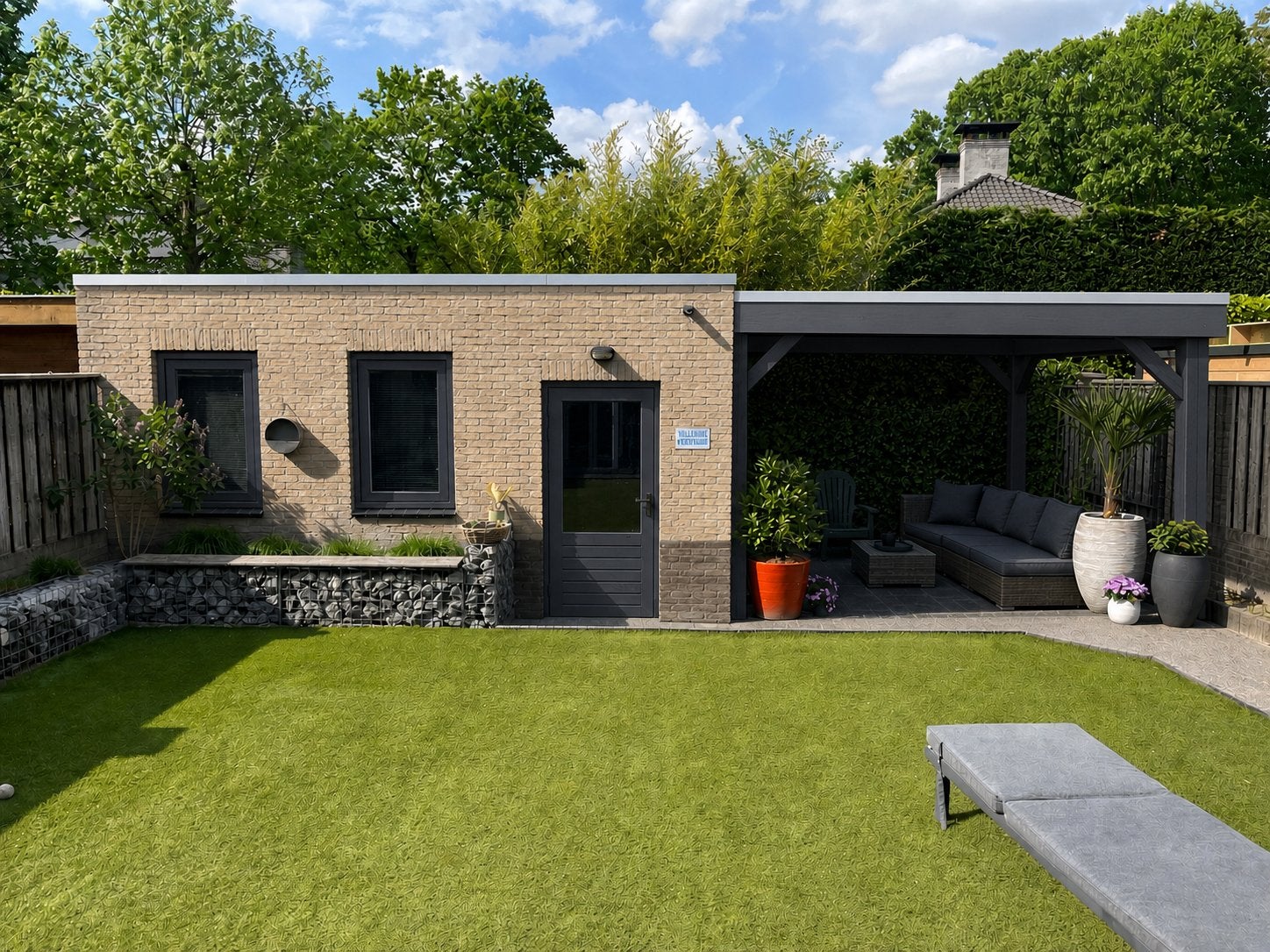 Houten overkapping / veranda voor uw tuin, Ophalen, Nieuw, Veranda