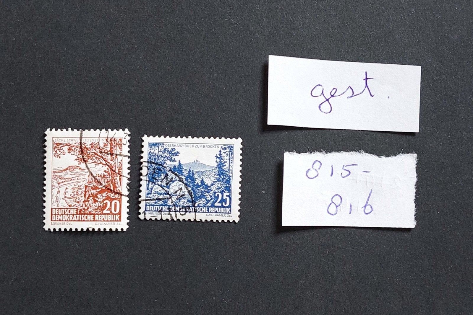 DDR Postzegels 815-816, Postzegels en Munten, Ophalen of Verzenden, DDR