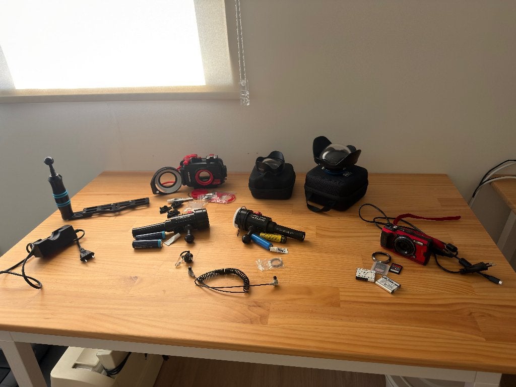 Complete set voor onderwaterfotografie, Ophalen, Meer dan 40 meter, Compactcamera, Olympus