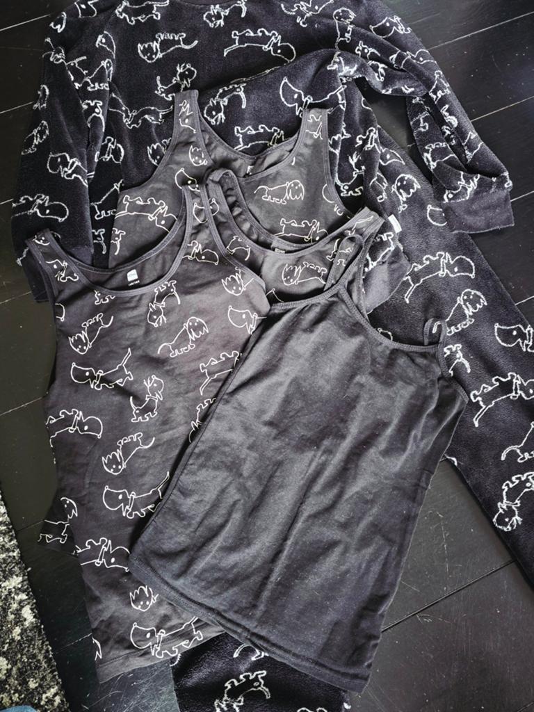 Hema Takkie pyama met 4 hemdjes 158-164, Nacht- of Onderkleding, Gebruikt, Meisje, Ophalen of Verzenden