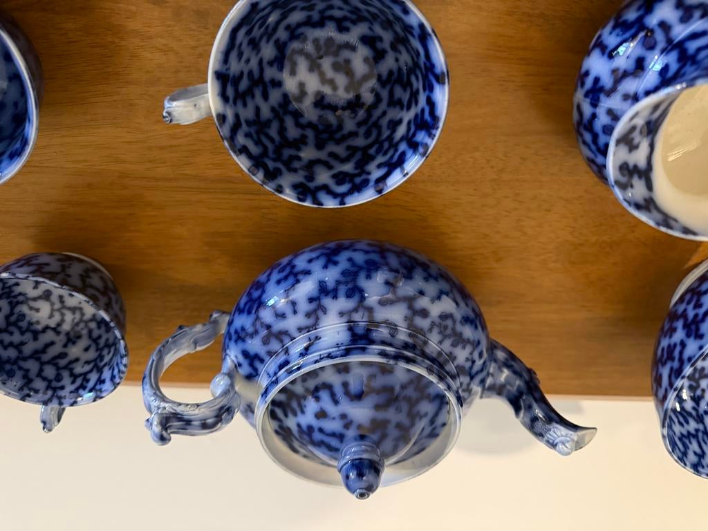 Hackwood 10-delig theeservies - Blauw en Wit, Antiek en Kunst, Ophalen