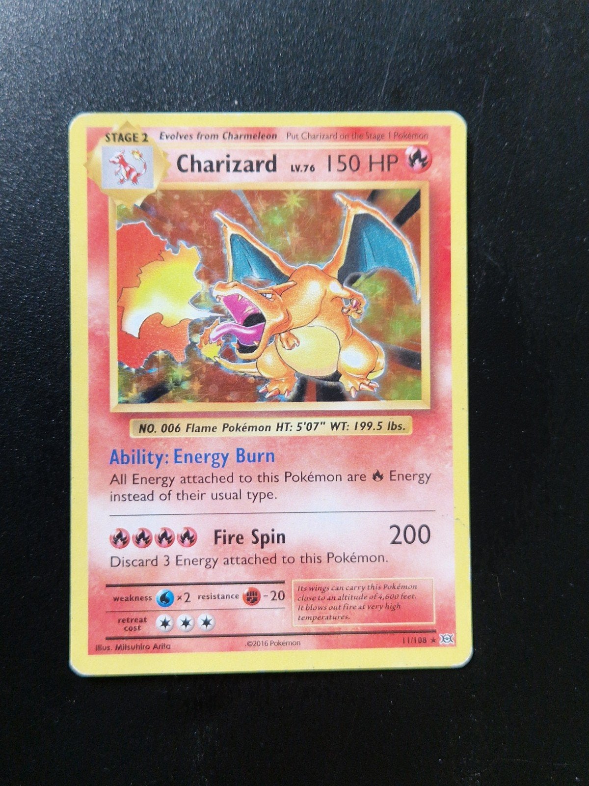 Charizard Pokémon kaart 11/108 XY Evolutions, Hobby en Vrije tijd, Verzamelkaartspellen | Pokémon, Ophalen of Verzenden, Gebruikt