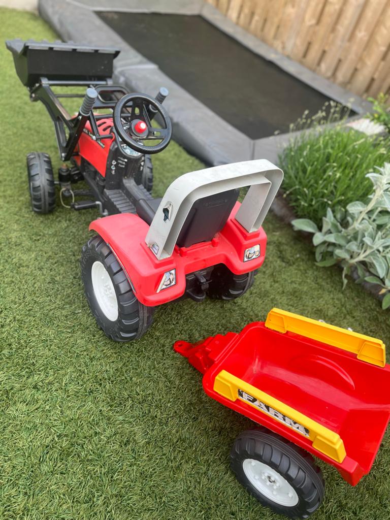 Falk Lander Traptractor met voorlader en aanhanger, Ophalen, Gebruikt, Trapvoertuig
