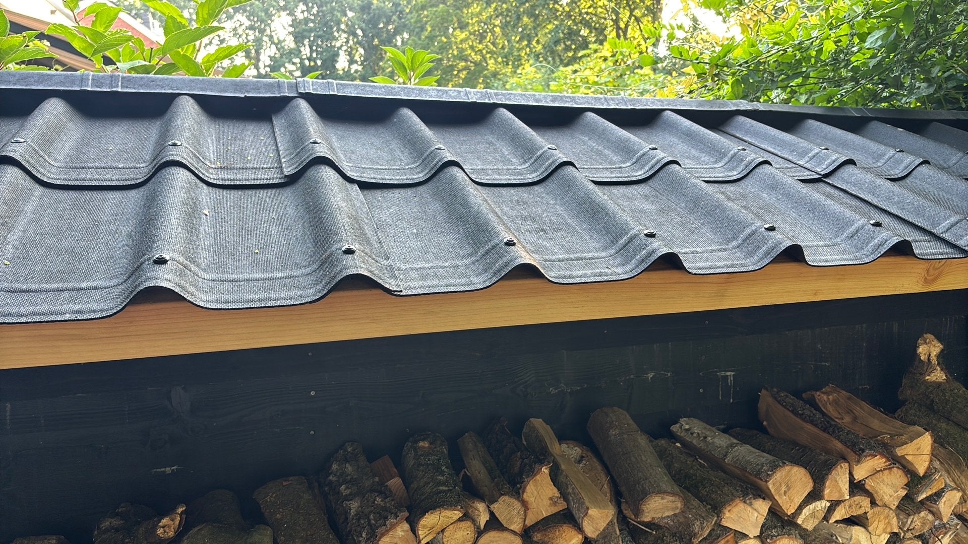 Bitume golfplaat Onduline, 6 platen incl schroeven, Ophalen, Overige materialen, Zwart, Nieuw