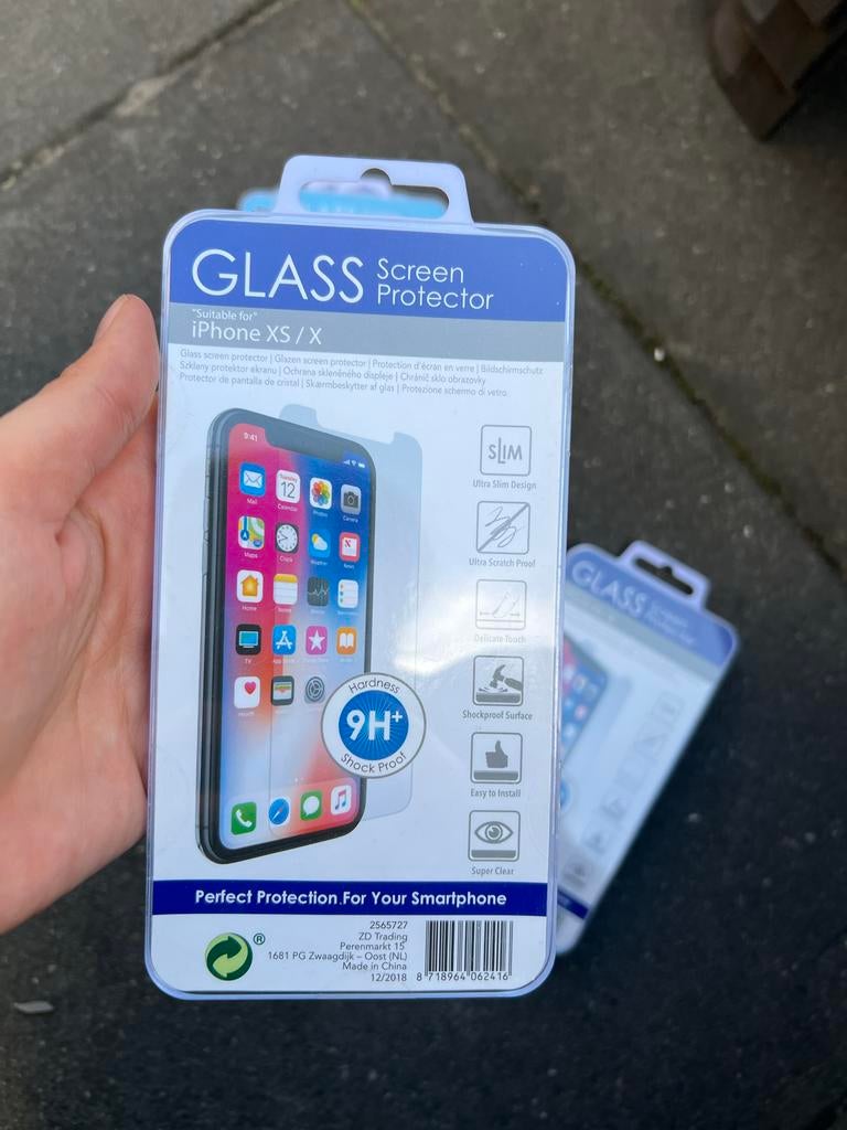 Screenprotector voor iPhone XS / X - 9H+ Schokbestendig, Krasbestendig, Nieuw, IPhone XS, Ophalen of Verzenden