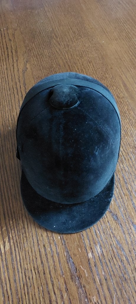 Paardrijcap dames, zwart, maat 54, met kinband, Ophalen of Verzenden, Zo goed als nieuw, Rijhelm/cap, Zwart
