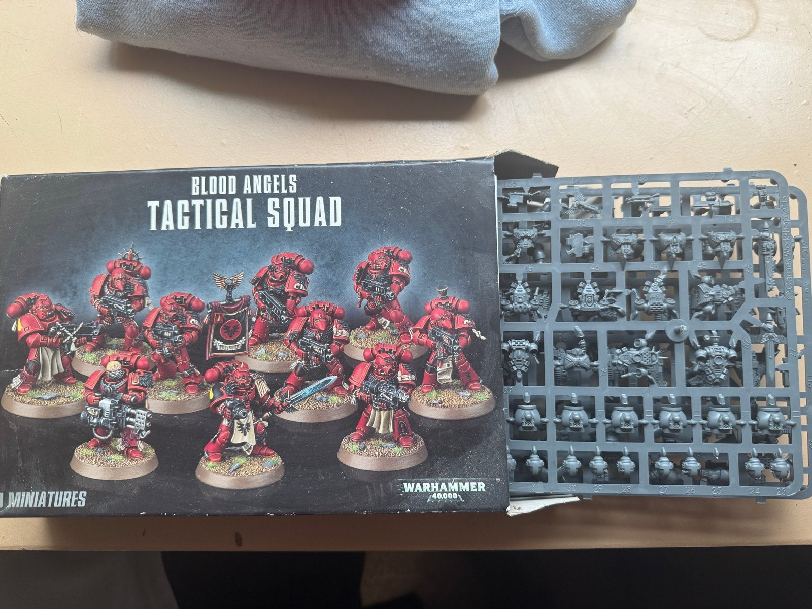 Warhammer 40K Blood Angels Tactical Squad (ongebouwd), Hobby en Vrije tijd, Wargaming, Ophalen of Verzenden, Gebruikt, Warhammer 40000