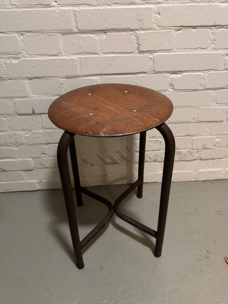 Ouderwetse zeer degelijke krukken, 3 stuks, Ophalen, Gebruikt, Hout