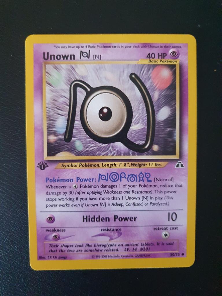 Unown 50/75 pokemon kaart, Ophalen of Verzenden, Zo goed als nieuw