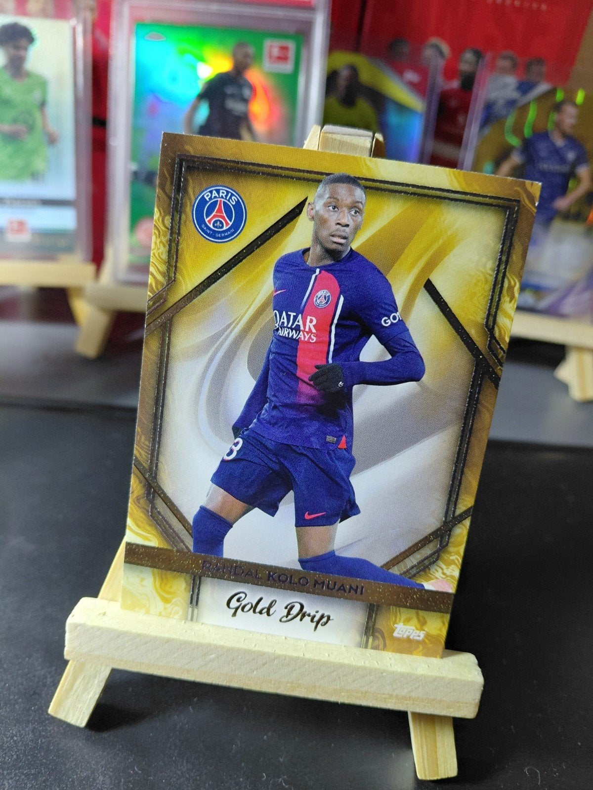 randal kolo muani (gold drip) topps psg team set, Ophalen of Verzenden, Nieuw, Buitenlandse clubs, Spelerskaart