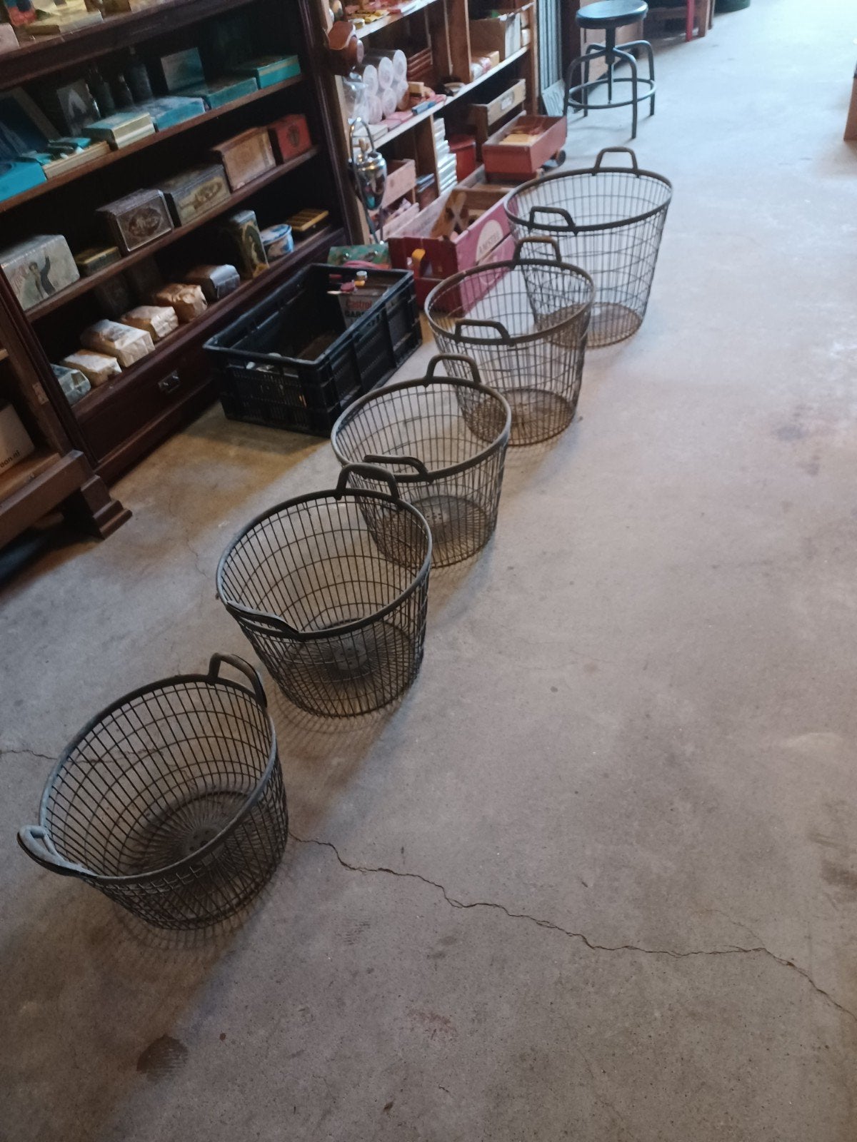 5 x draadmand aardappelen kalebassen, Ophalen