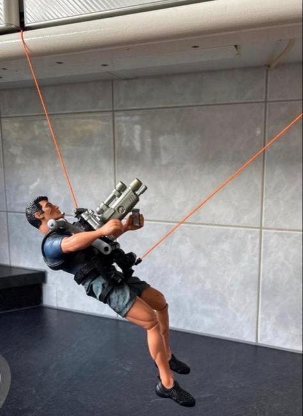 Vintage Action Man 1999 met zipline en accessoires, Ophalen of Verzenden, Zo goed als nieuw