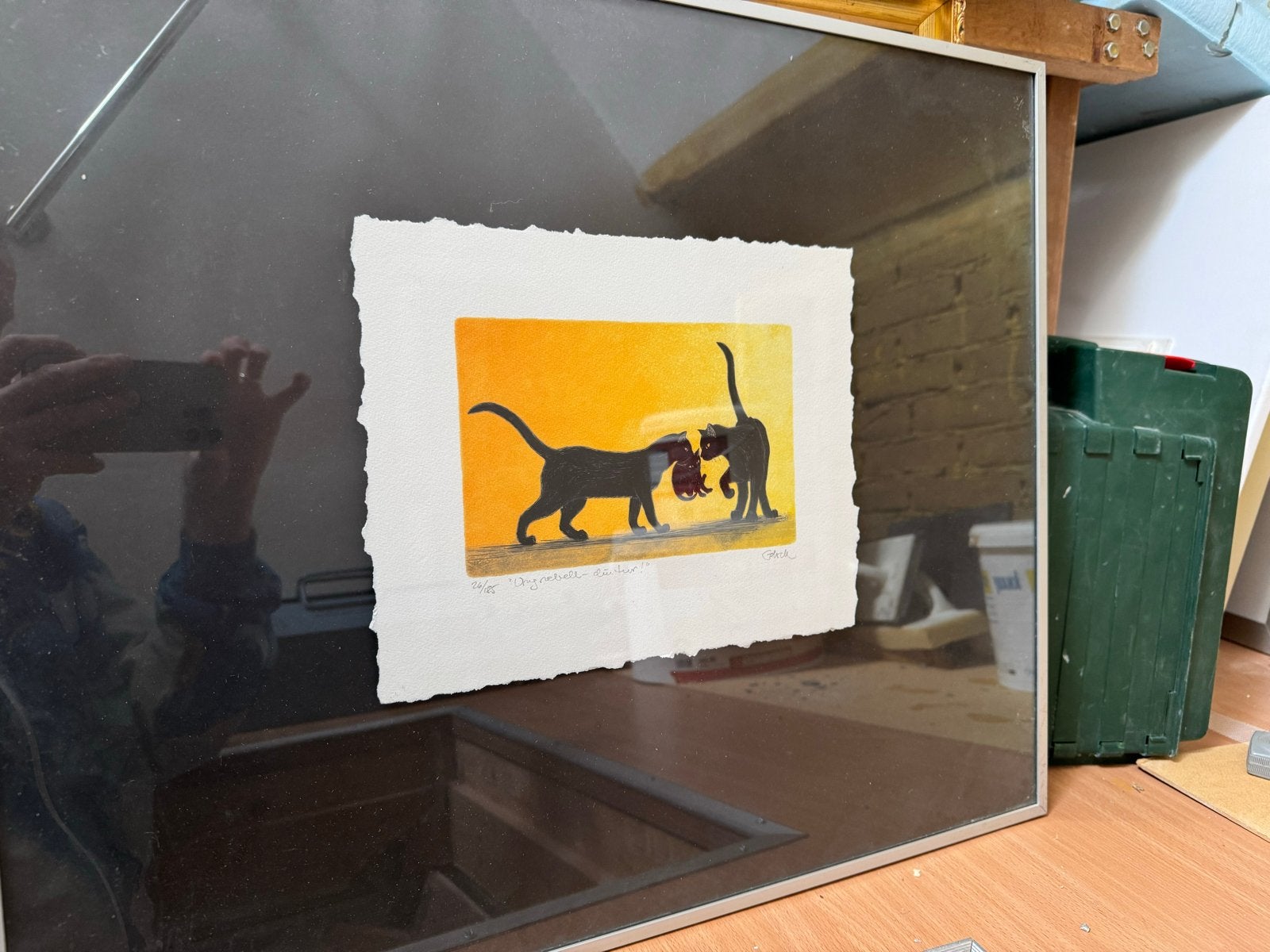 Unieke Kattenprint - Gesigneerd en Genummerd, Antiek en Kunst, Kunst | Etsen en Gravures, Genummerd, Overige technieken, Flora en Fauna