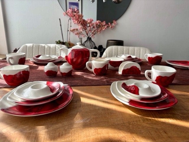 Ontbijtset  / Breakfast set, Huis en Inrichting, Keuken | Servies, Ophalen, Keramiek, Zo goed als nieuw, Modern