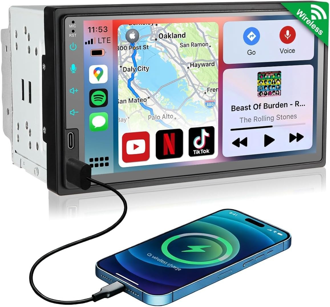 7-Inch 2-DIN Autoradio - Android - CarPlay - Nieuw in doos, Auto diversen, Autoradio's, Nieuw, Ophalen of Verzenden