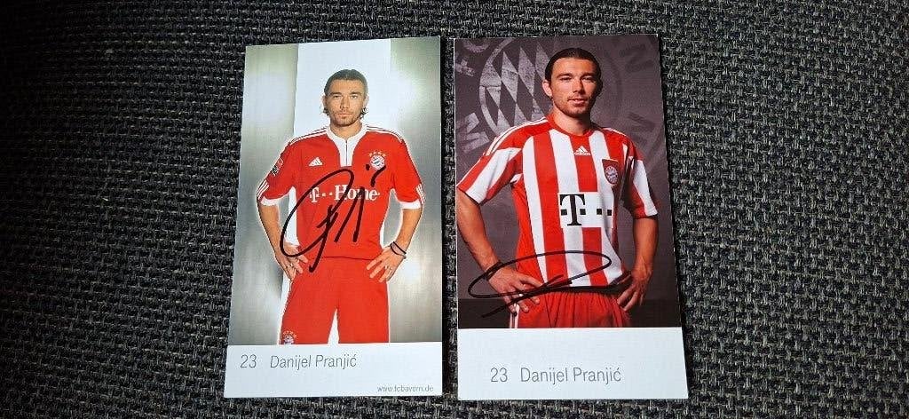 Spelerskaart met handtekening Danijel Pranjic Bayern Munchen, Ophalen of Verzenden, Nieuw, Buitenlandse clubs, Spelerskaart