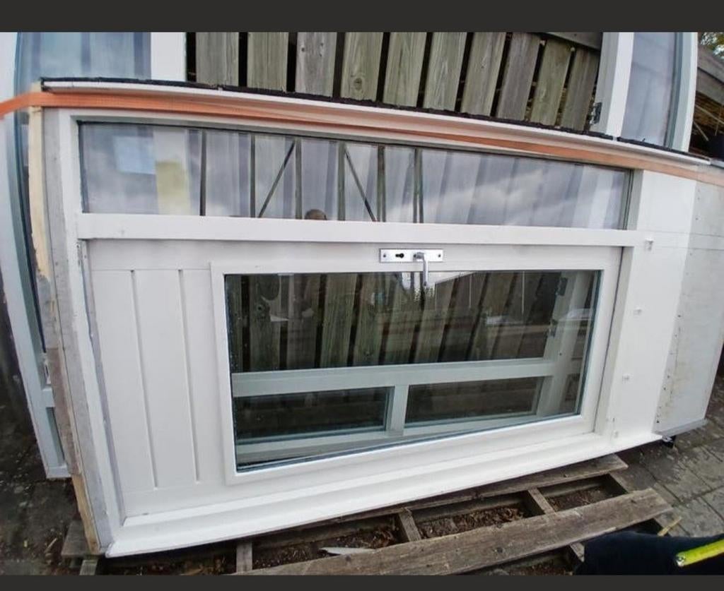 Hardhouten kozijn hardhouten deur dubbel glas driepuntssluit, Ophalen of Verzenden, Hout, 75 tot 150 cm, Deurkozijn